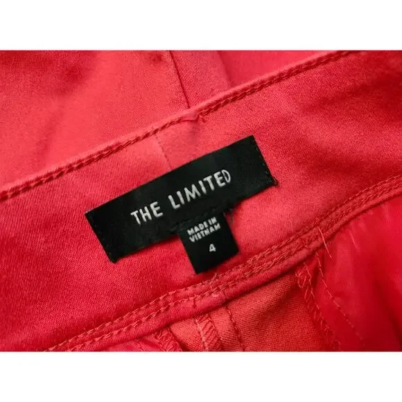 The Limited Sz 4 Coral Pink Scalloped Edge SHORTS Flat Front Dress Small - Picture 5 of 7